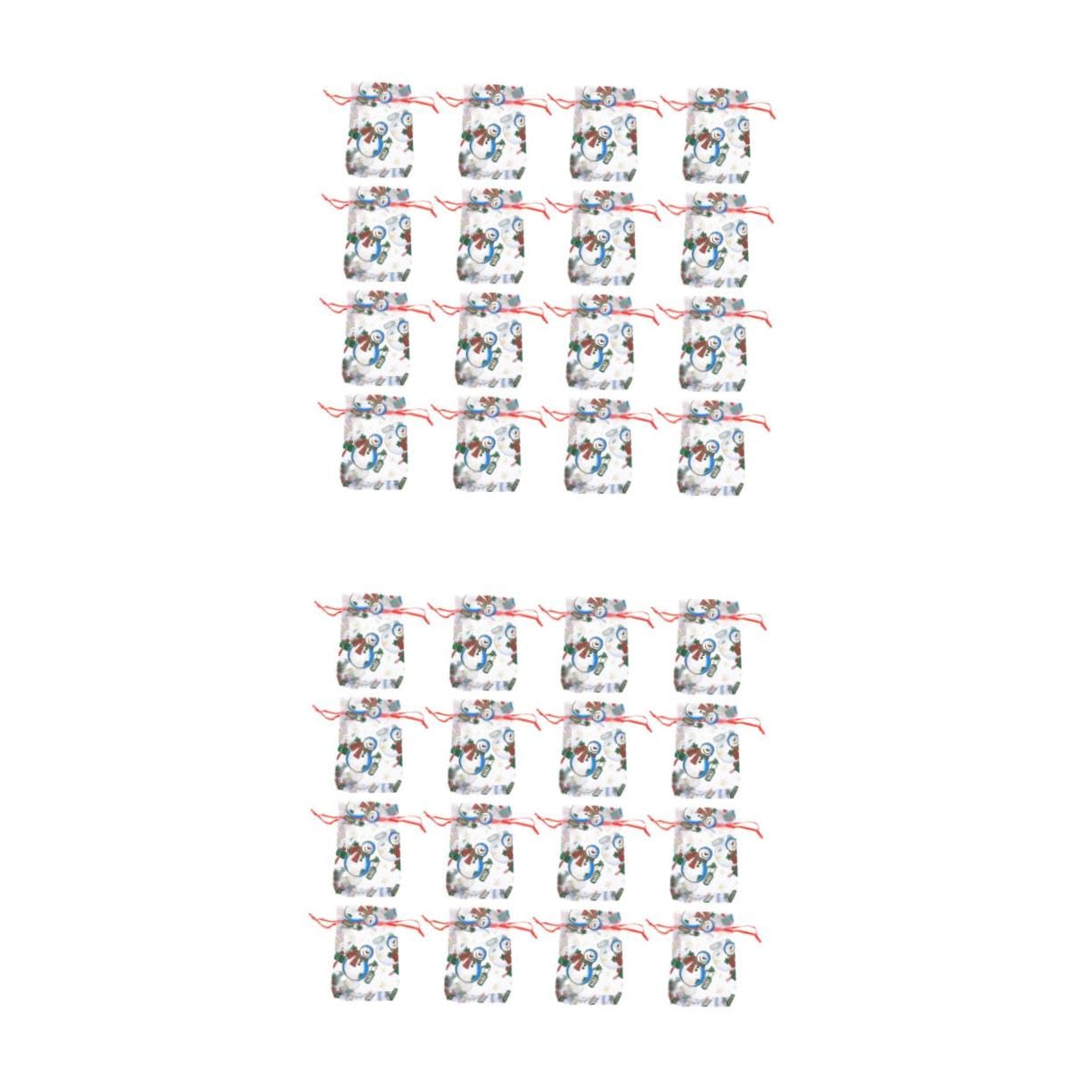 Beavorty 2 Juegos Bolsa De De Navidad Bolsa De Embalaje De Dulces Bolsas De De Navidad Christmas Bag Bags Bolsas De Con Cordón Bolsa De Organza 50 Uds * 2