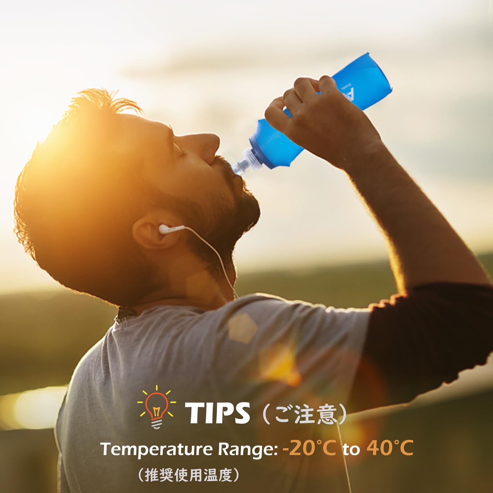 TRIWONDER Borraccia Morbida da Running, Soft Flask 250ml / 500ml Senza BPA, Borraccia Pieghevole per Trail Corsa Bici Palestra Hiking Trekking