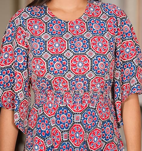 Image of Yash Gallery Women's Maxi Floral Printed Smoking Anarkali Dress