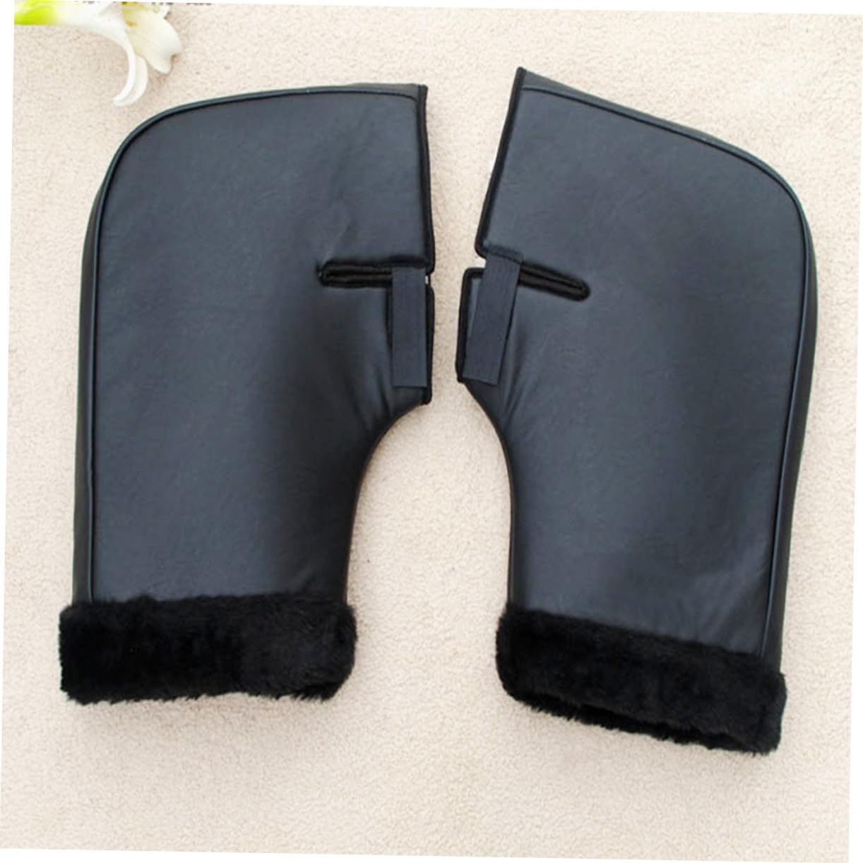 GALPADA Guantes de Ciclismo para Moto Unisex 1 Par en PU Negro