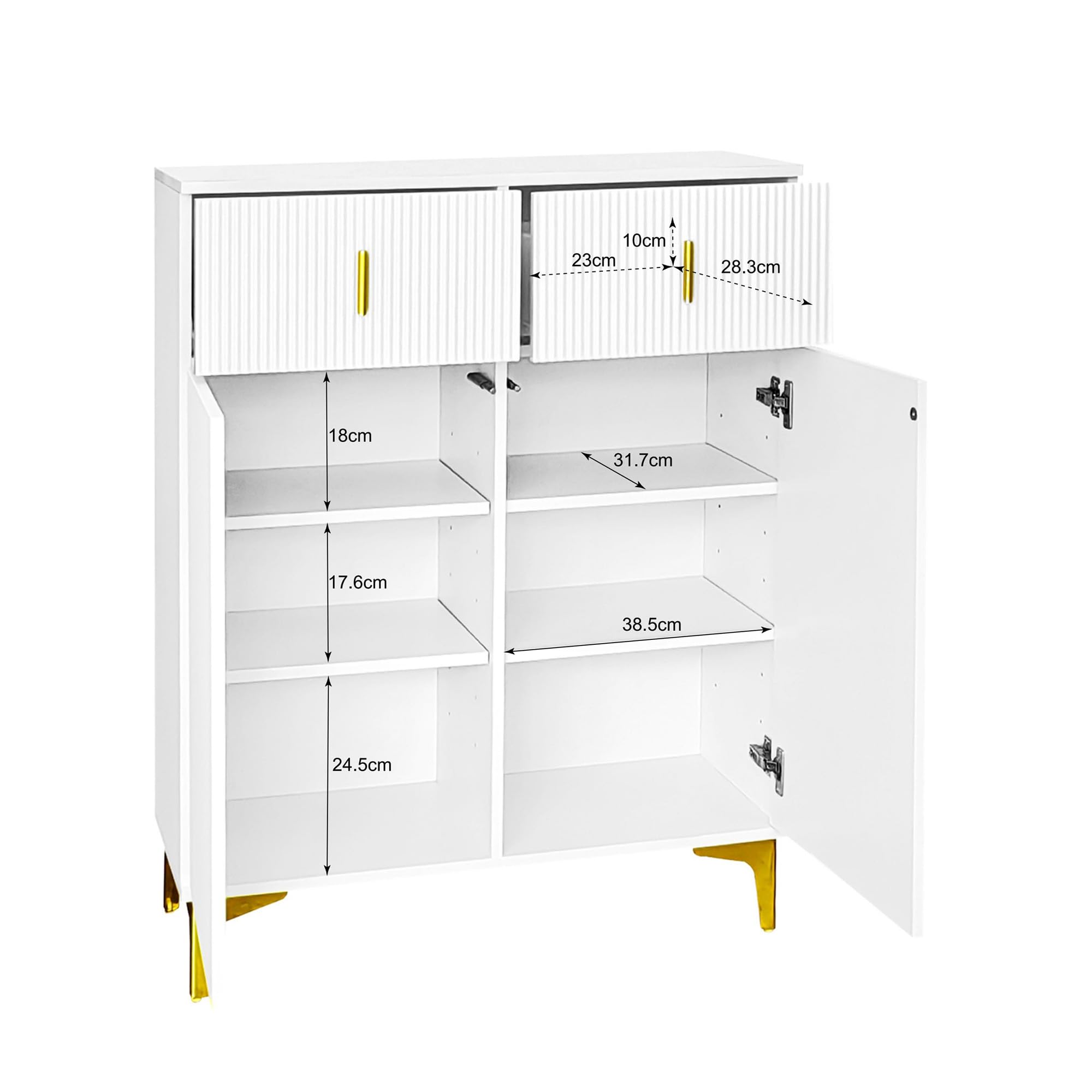 HOMYLIN Laborschrank mit Schubladen und Ablagefläche - Science Lab Supply Organizer, Weiß