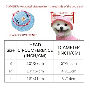 Princess Pet Hat Dog Caps Hats with Neck Strap Adjustable Comfortable Ear Holes for Small Medium and Large Dogs in Ourdoor Sun Protection m Blue  Cucciolini Doodles Princess pet hat dog caps hats with neck strap adjustable comfortable ear holes for small medium and large dogs in ourdoor sun protection m blue   cucciolini doodles