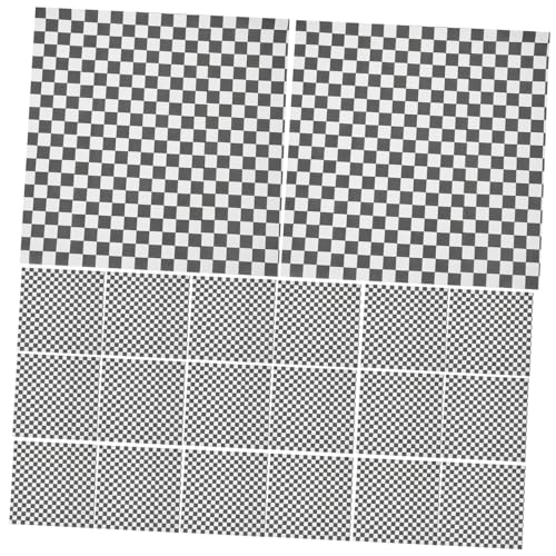 CIYODO Checkered Paper Liners 200pcs Oil Proof Pad Paper for Cake Hamburger Kitchen Liner Versatile Use