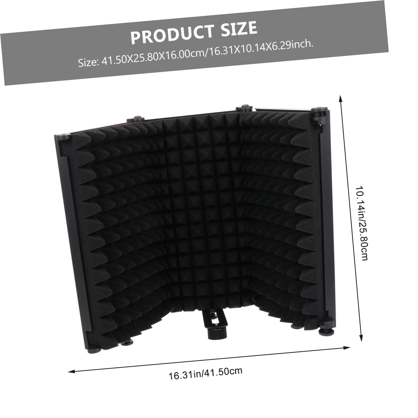 Cubierta Insonorizada para Micrófono Negro Protector de Filtro de Micrófono Filtro de Sonido para Grabación Accesorio para Uso Estudio