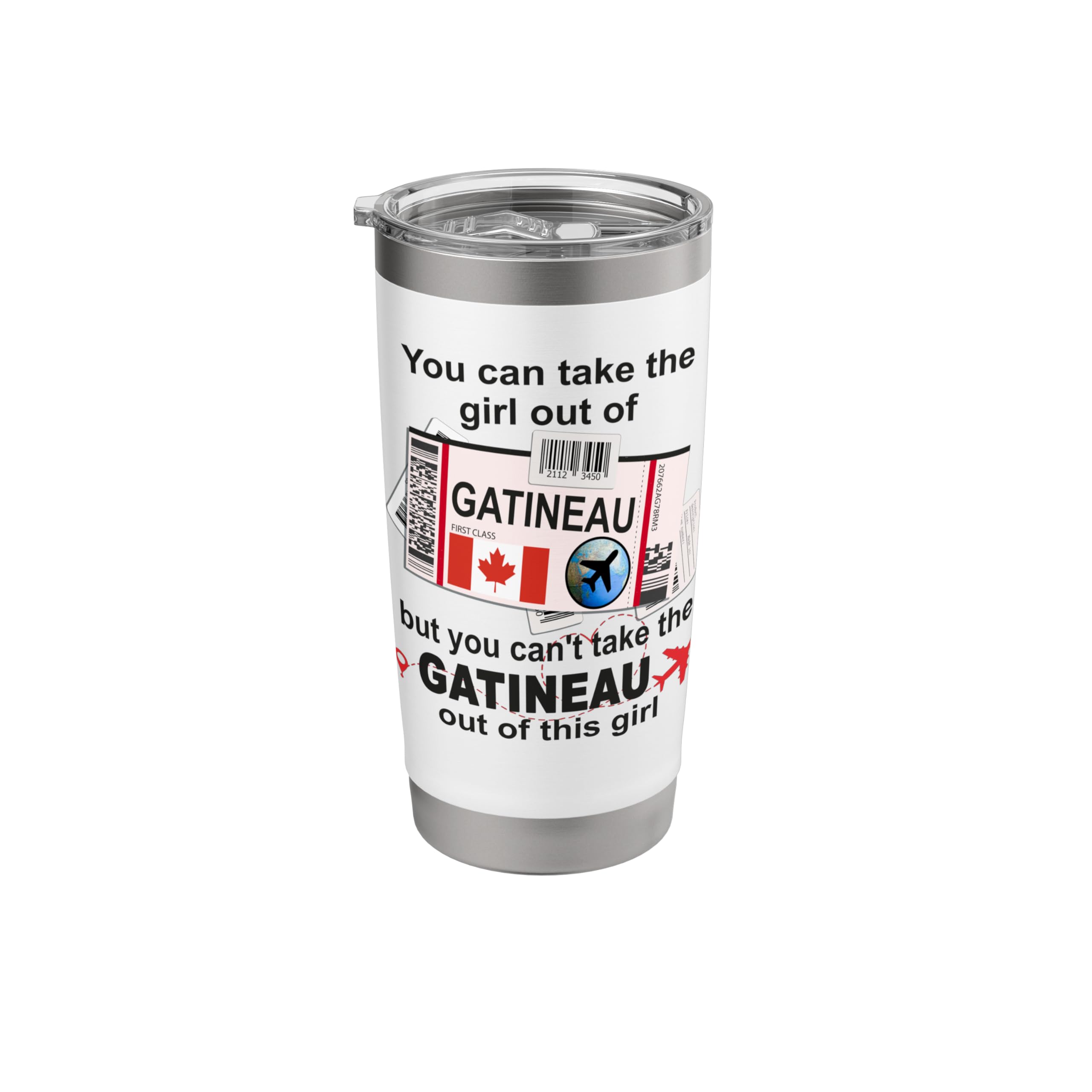 Gatineau Girl - Gatineau Boarding Pass - Gatineau Stainless Steel Insulated Tumbler