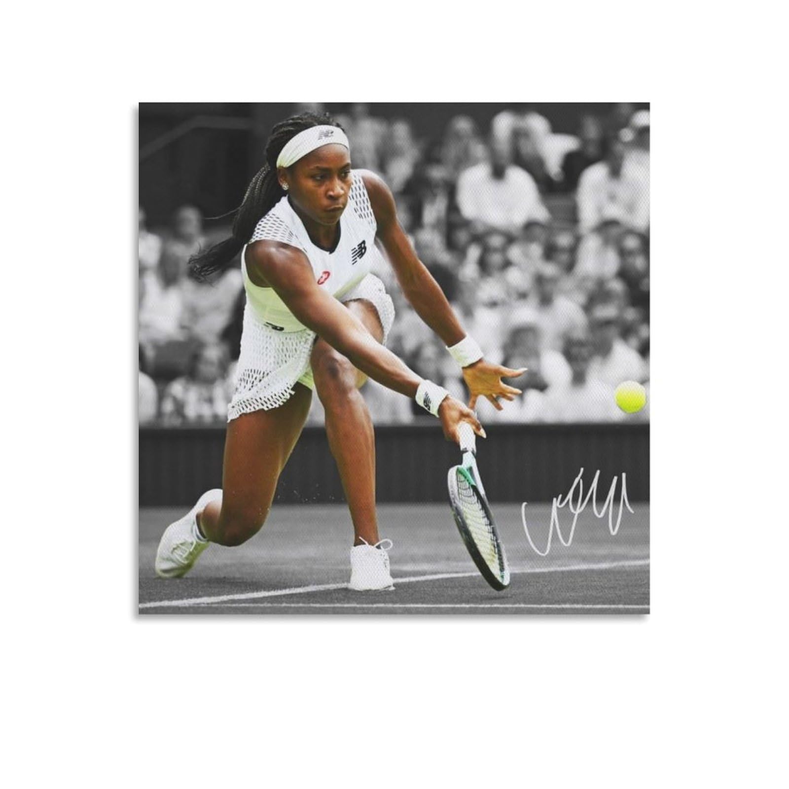 FCOIN Coco Gauff Canvas Poster Painting On Canvas Wall Art Poster Scroll Picture Print Walls Decor Home Posters 24x24inch(60x60cm)
