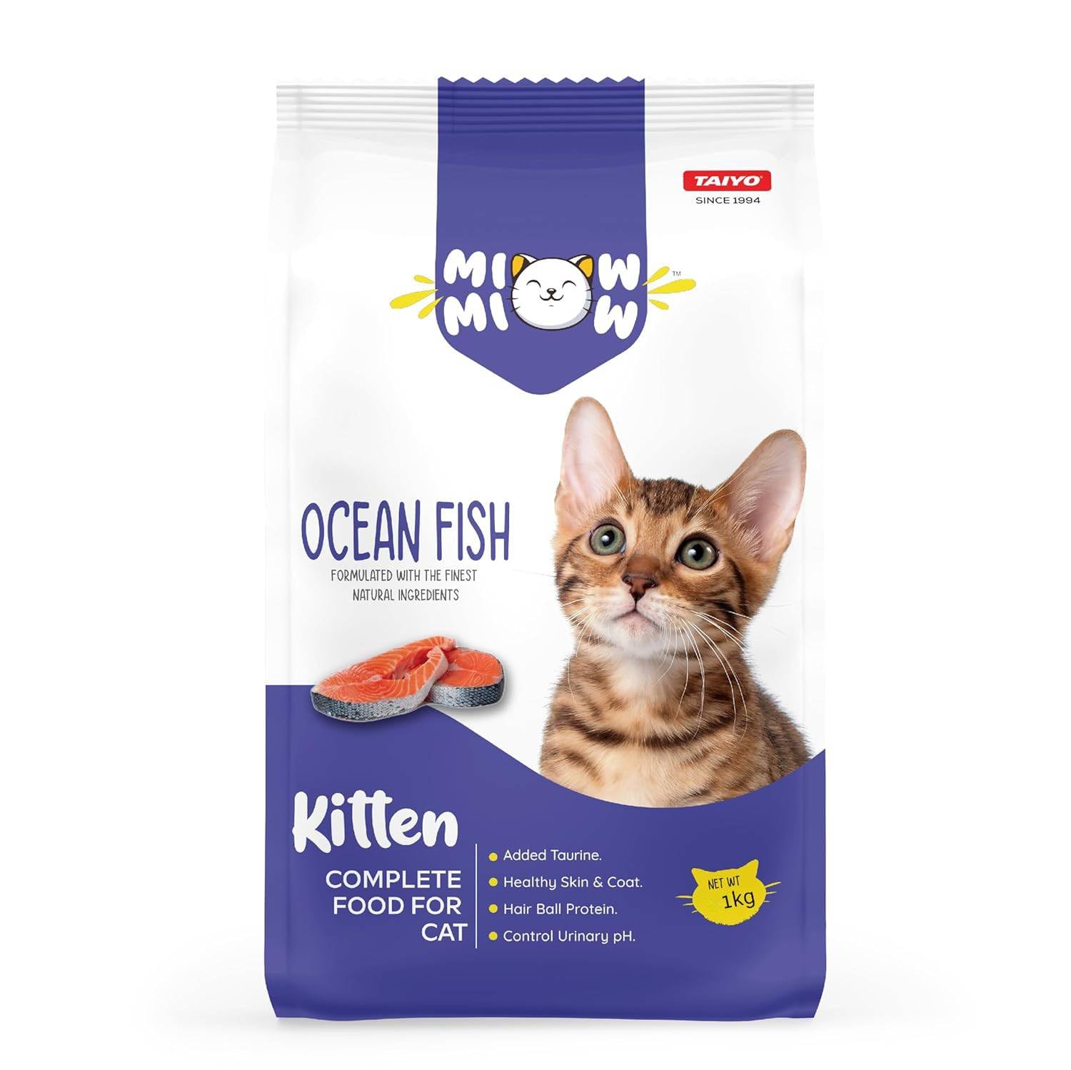 Kitten Ocean Fish, Dry Cat Food, Complete and Balanced Diet, Formulated with The Finest Natural Ingredients, Vitamins and Minerals, 1 Kg
