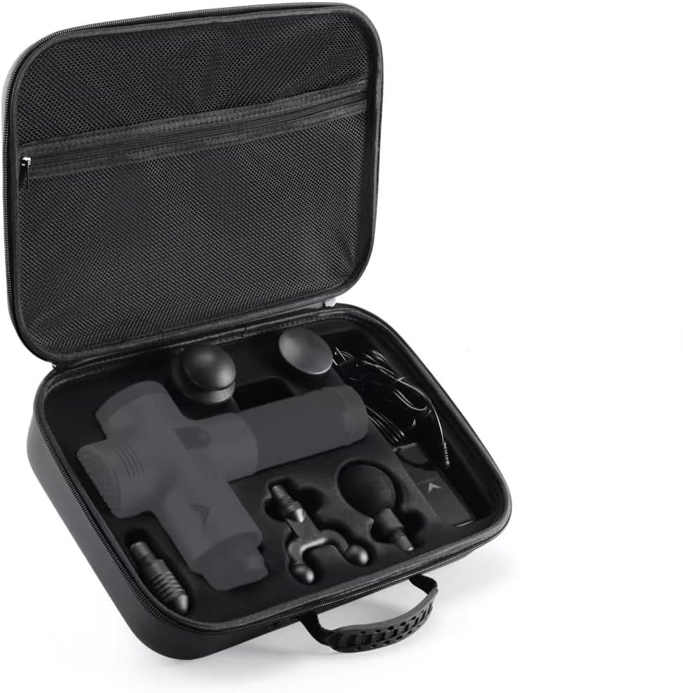 tombert Carrying Case for Hypervolt Massage Gun, 2025 5 Attachment Slots Portable Storage Box, Hard Shell Storage Box for Hypervolt Portable Massage Gun (Case Only)