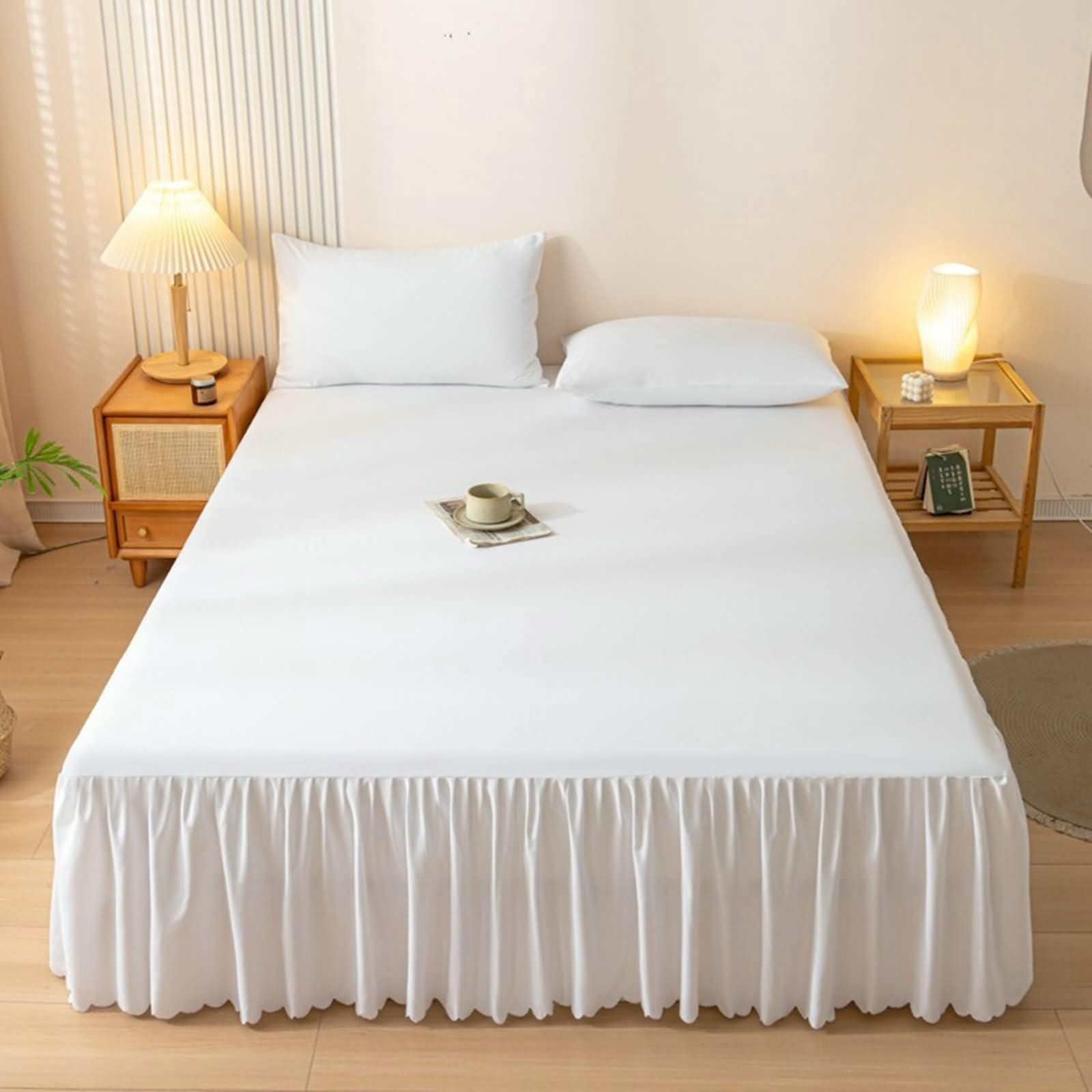 Jupe de lit 120x200cm pour cacher le sommier et protéger le lit