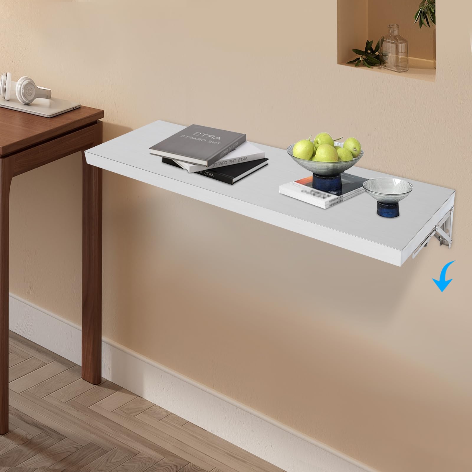 Estantería plegable de acero inoxidable, para cocina, hotel, bar, 100 x 30 x 5 cm