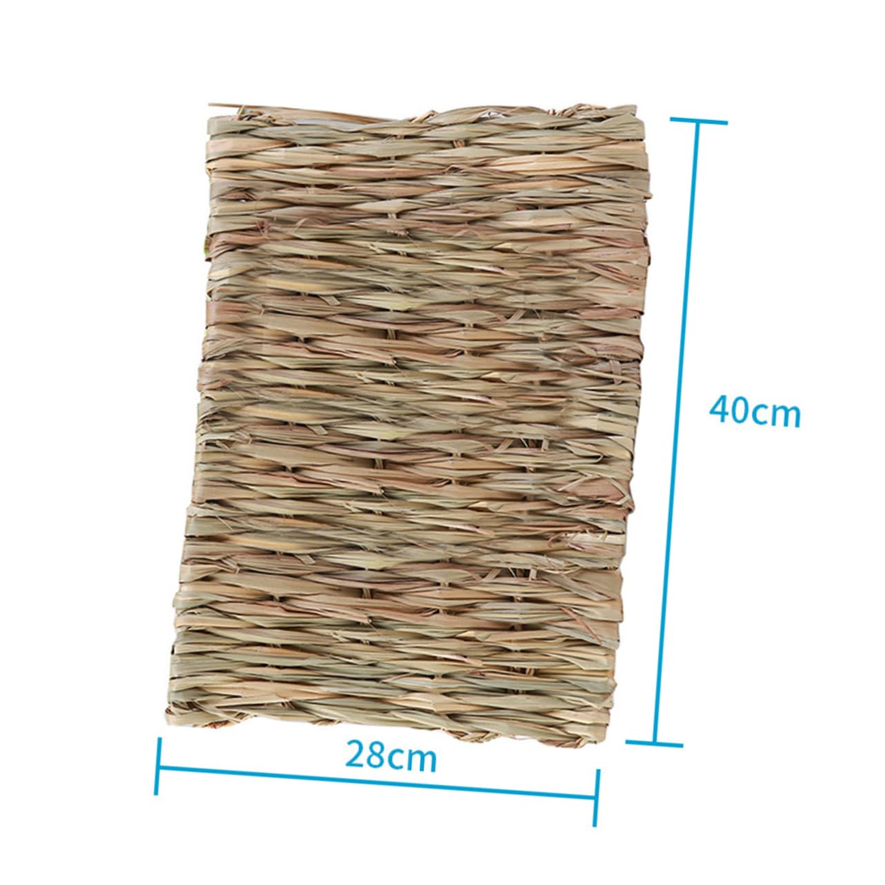 VICASKY Woven Rabbit and Hamster Chewing Mat Reed Grass Cushion for Pets Teeth Grinding Nest for Guinea Pigs Chinchillas and More