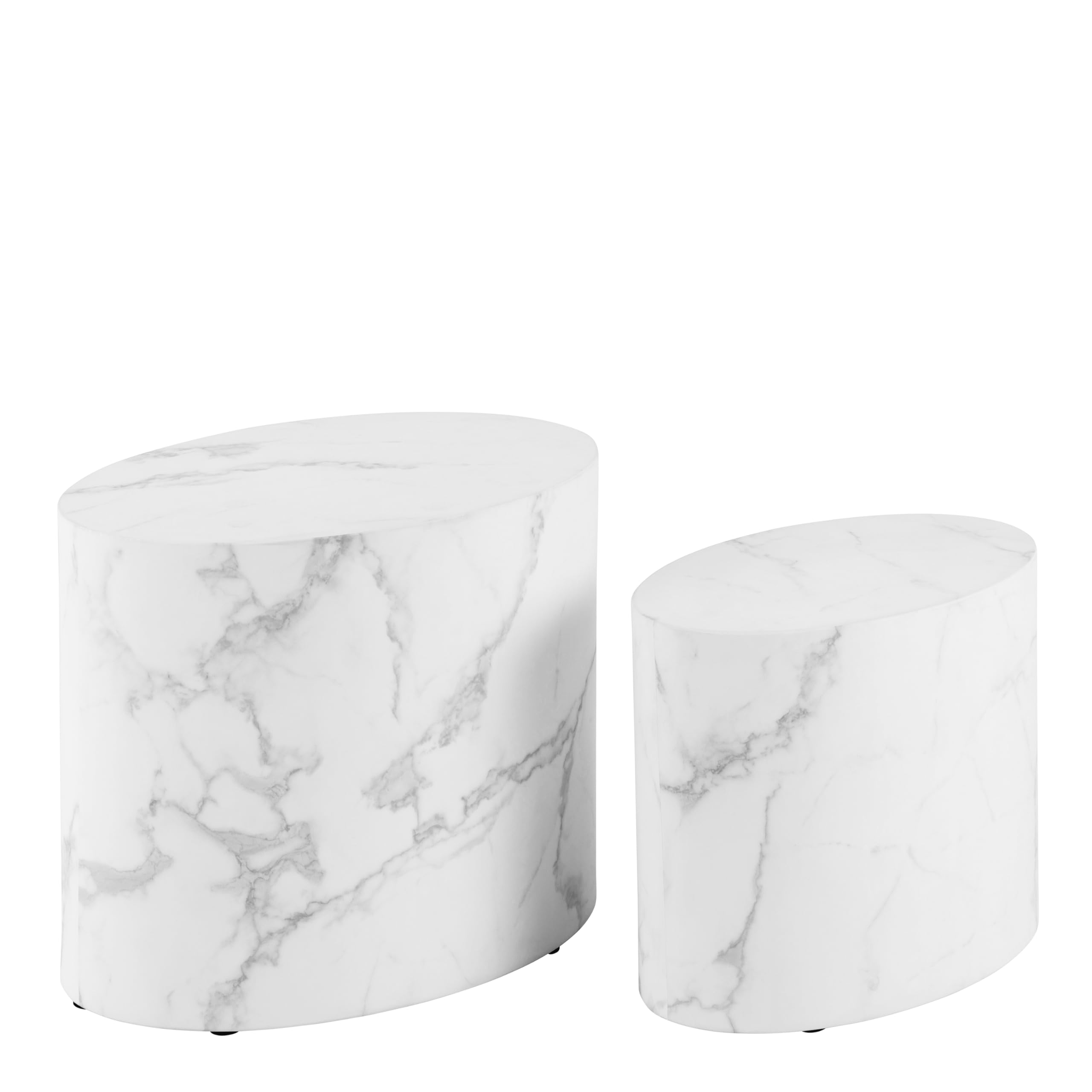 Furniture To Go | Mice Oval Coffee Table Set in White