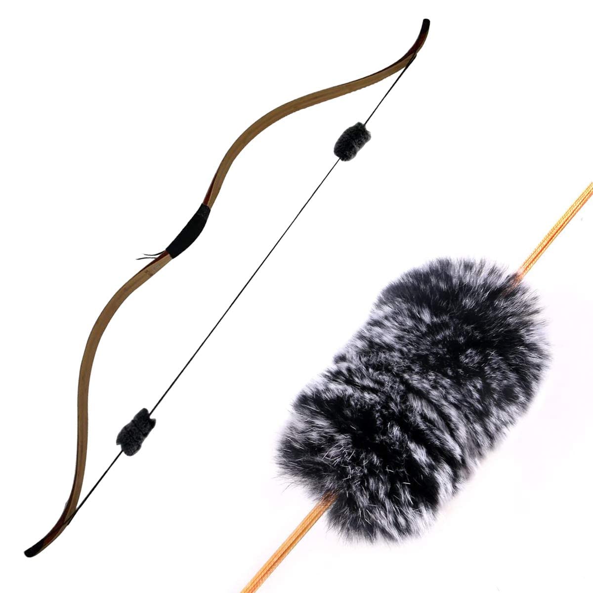 Obert Archery Bow String Silencers Set Leather Arrow Rest Plate Adhesive Bow Silencer Strip for