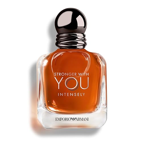 Armani Beauty - Stronger With You Intensely - Cologne for Men - Fougère Ambery Woody Menâs Fragrance - Pink Pepper, Lavender, Vanilla Notes - 1.7 Fl Oz (Pack of 1)