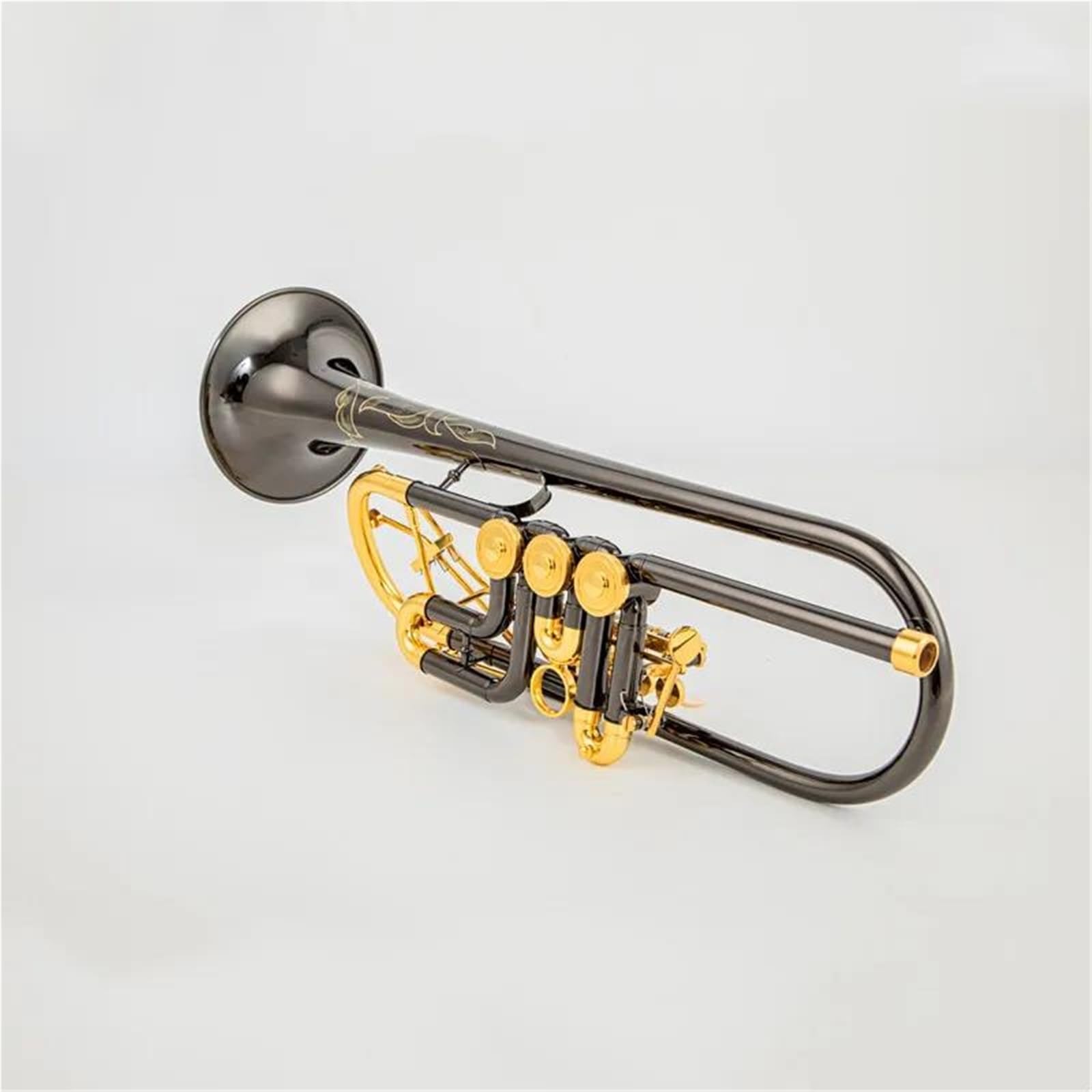 Trompete B-Trompeten-Drehventil Typ B Flacher Messing-Flachschlüssel Professionelle C-Trompeten-Musikinstrumente(C)