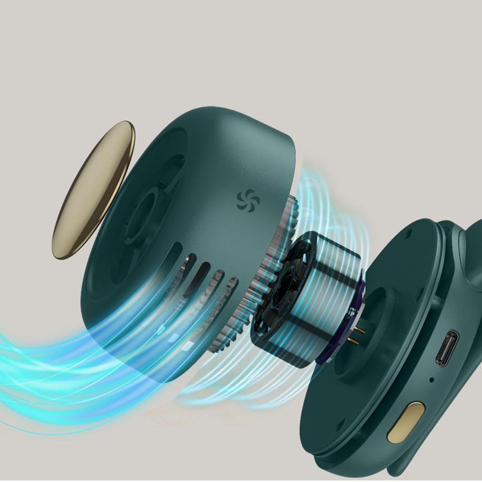 Generico Ventilatore Da Clip,3 Velocità Portatile Senza Pale Silenzioso | Ventilatore a clip personale per camicia,Per Estate Viaggi Campeggio Outdoor Escursionismo Arrampicata
