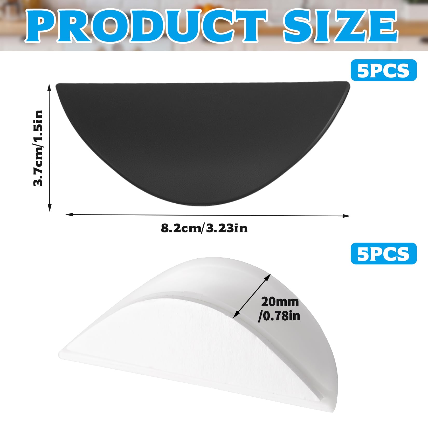 10 PcsPoignee De Meuble Cuisine Noir Blanche, Poignee Meuble