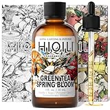 HIQILI Green Tea Spring Bloom Fragrance Oil for Diffuser, Inspired by Eliz.Ar-den Grn Tea, DIY Perfume, Candle, Soap Making, Long Lasting Uplifting & Crisp Scents - 1 Fl Oz