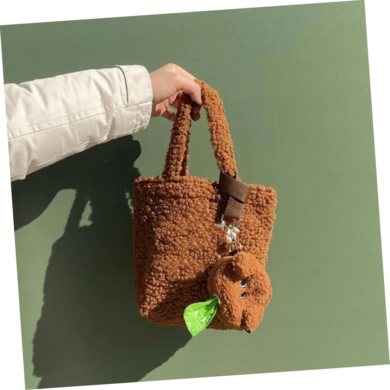 minkissy Dog Poop Bag Holder Compact Portable Waste Pouch for Pet Leak Dispenser for Hiking Daily Use