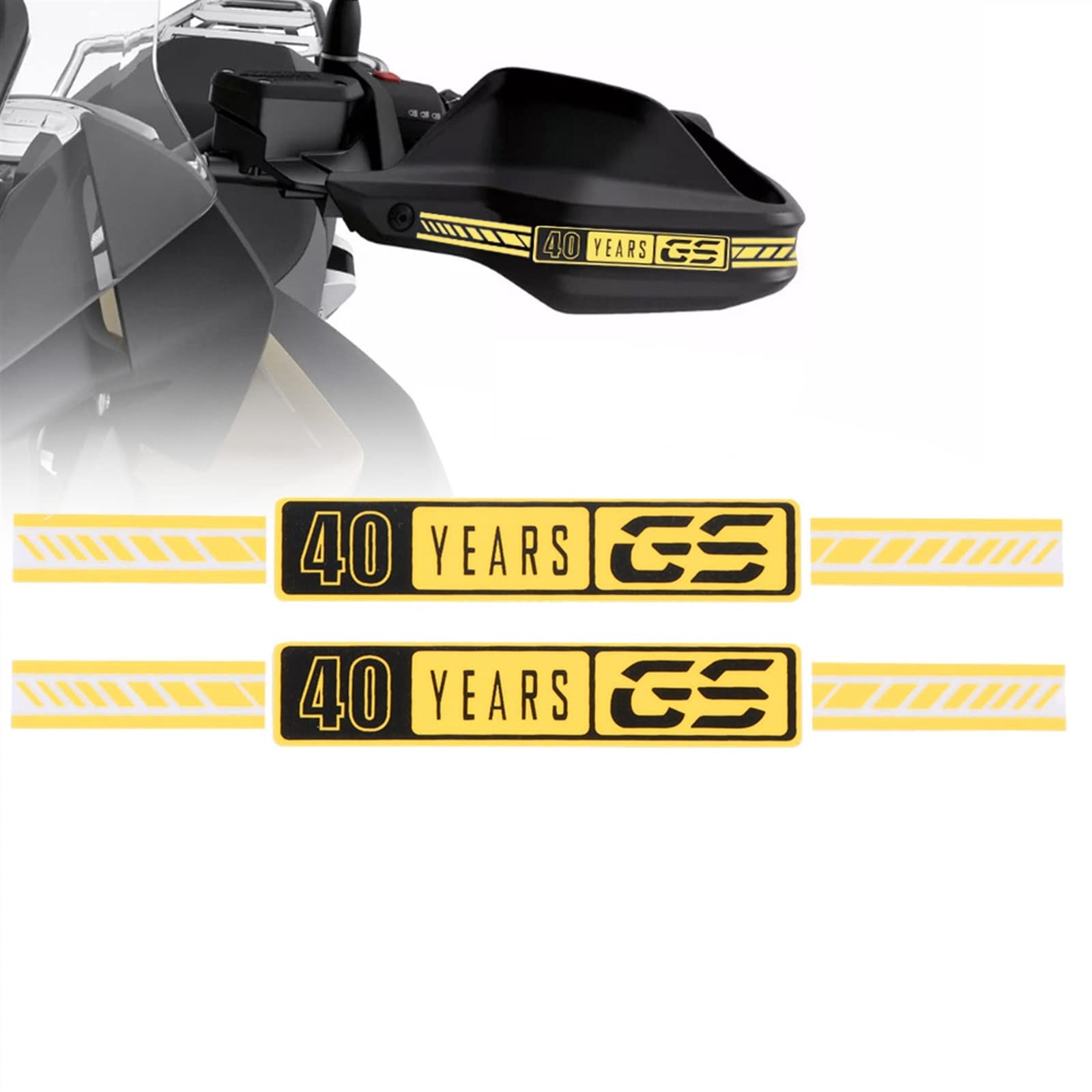 Autocollant pour Protège-Mains BMW R1200GS F750GS Trail Jaune