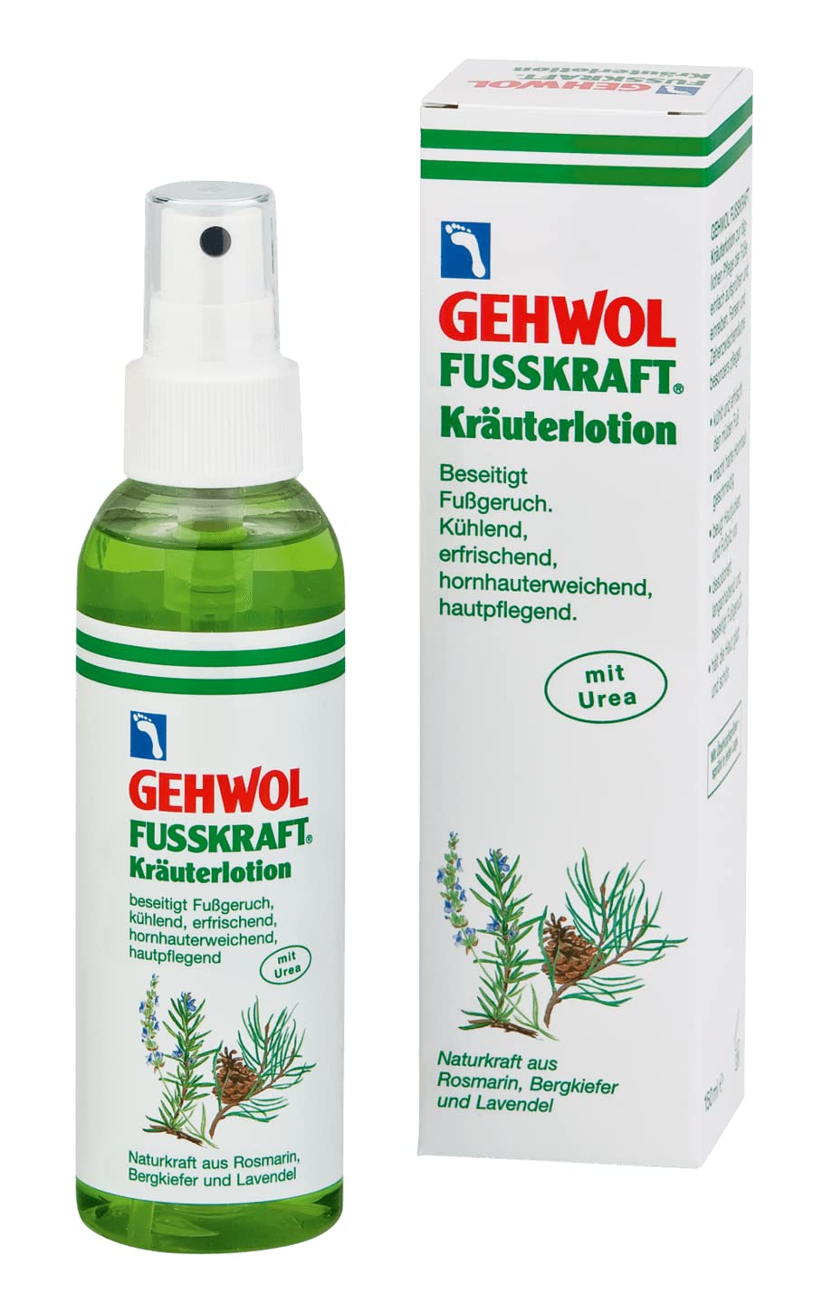 Gehwol Energía de pies Loción herbal, 150 ml, Cuidado de pies