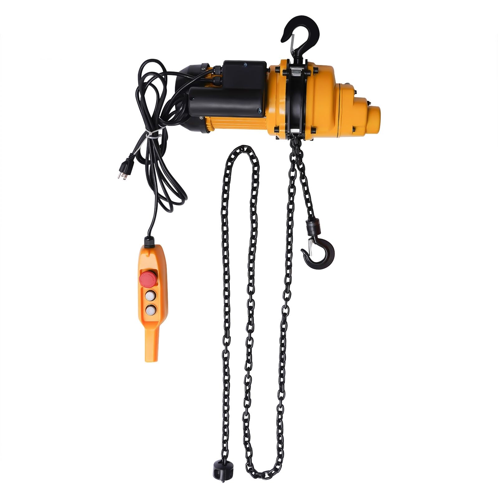 awolsrgiop 1/2ton Electric Chain Hoist, 1100lbs 13ft Lifting Chain Wired Remote Control 1300W 110V Remote Control Electric Hoist for Factories, Docks, Warehouses, Construction Sites