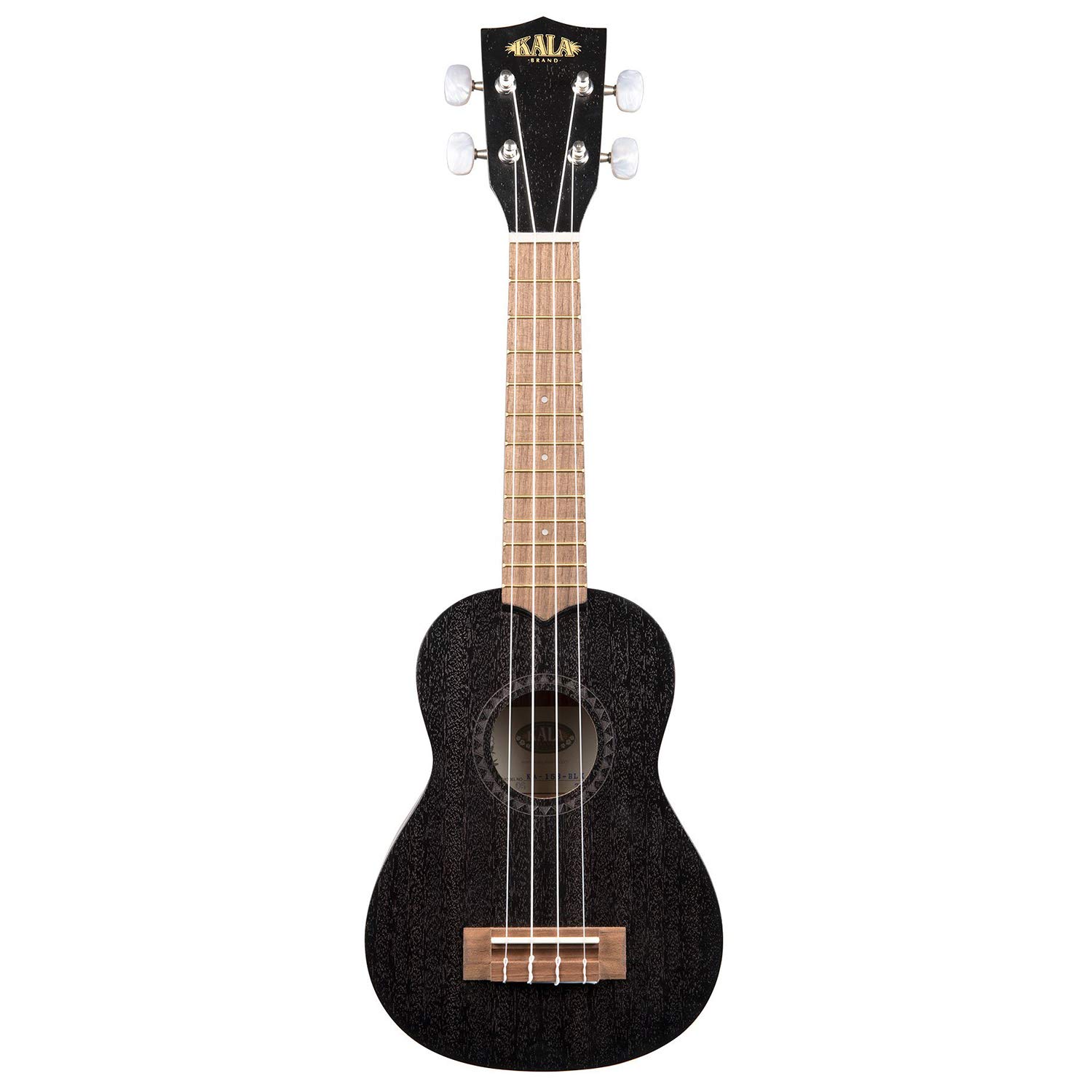 Kala KA-15S Black Satin Mahogany Soprano Ukulele - Black 