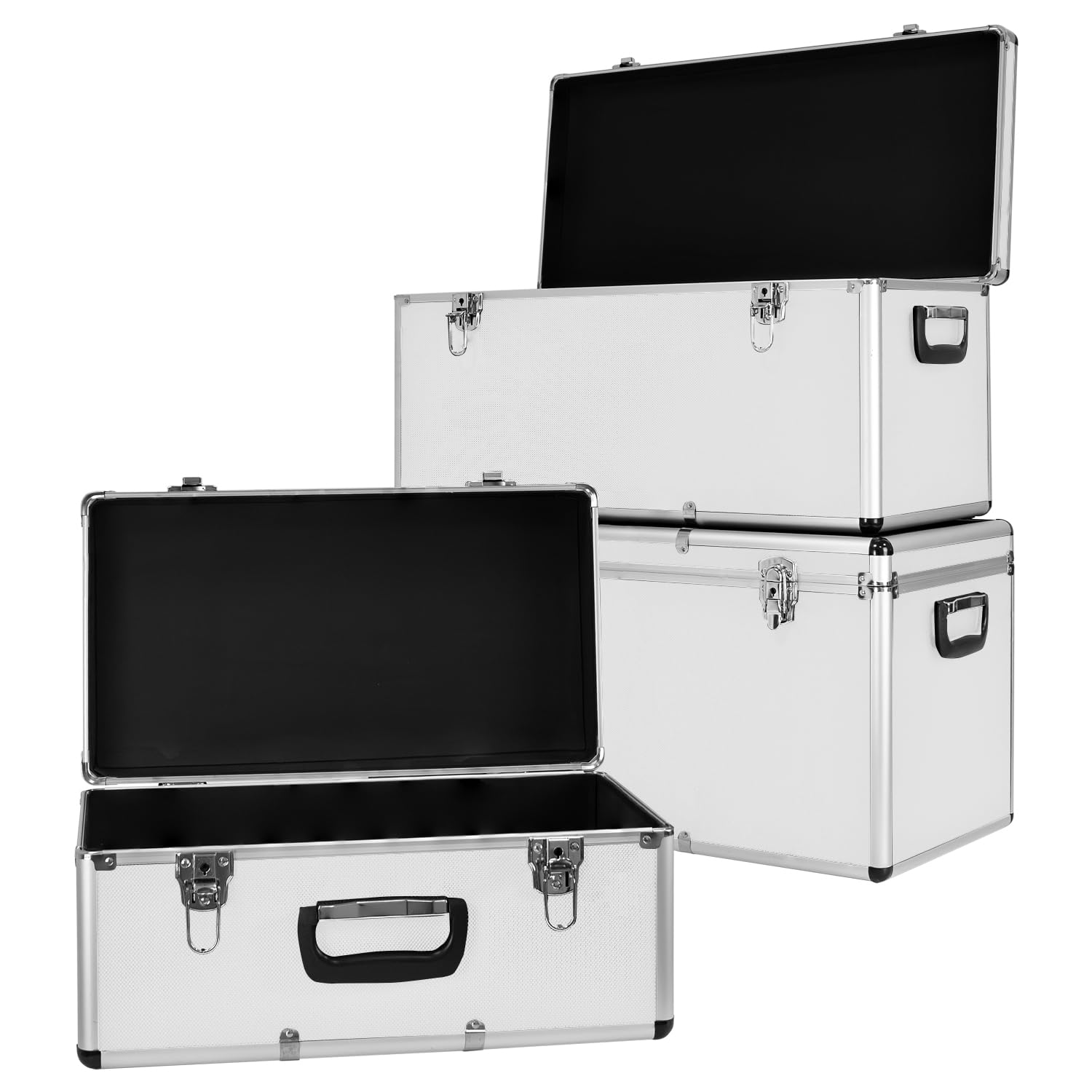 Trucky Aluminium 3er Set Alubox Transportbox Aufbewahrung Silber