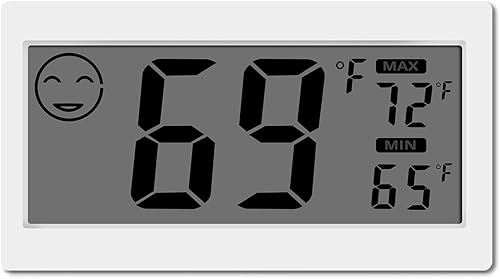 Termómetro digital higrómetro interior monitor de temperatura ambiente medidor de humedad con soporte de pantalla grande imán para colgar en la