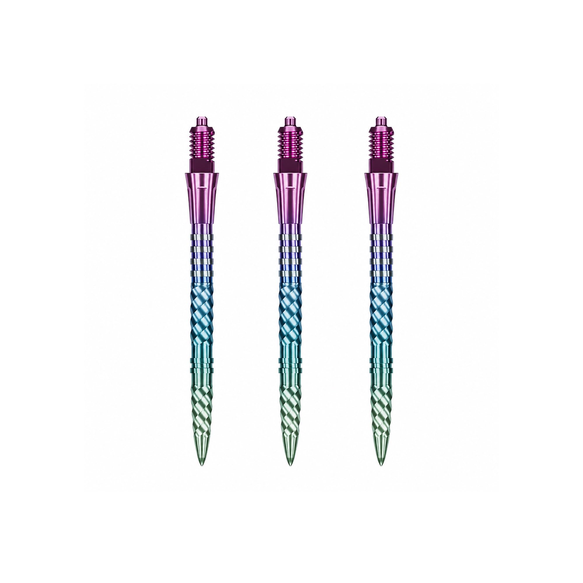 Caliburn EZ-EVO Helix Groove Steel Tip Dart Points 28-50mm 3 Colours. (Rainbow, 50mm)