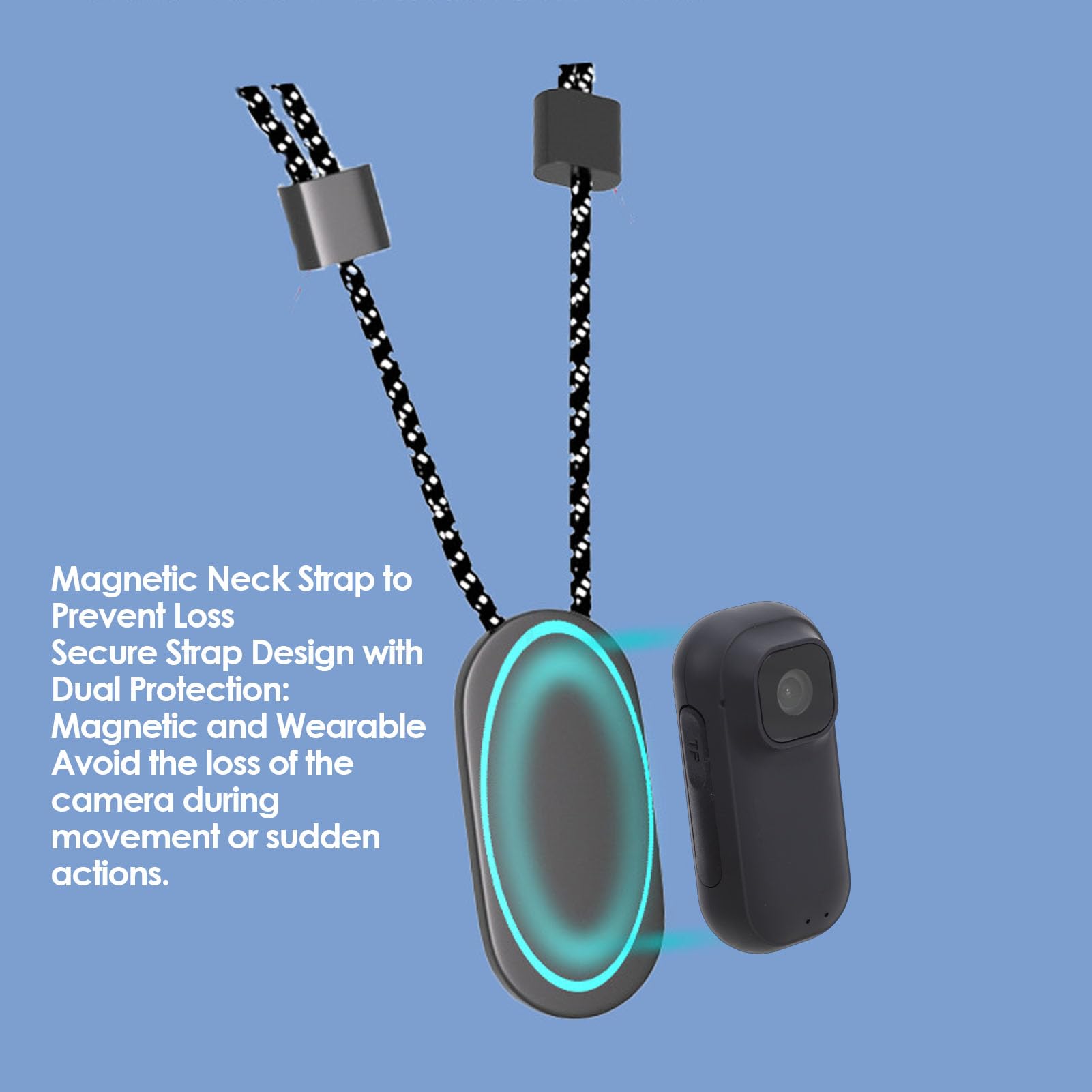 Fotocamera d'azione 4K con cinturino magnetico, custodia impermeabile, custodia di ricarica, accessori di montaggio per bicicletta, arrampicata, film animale o vlogging