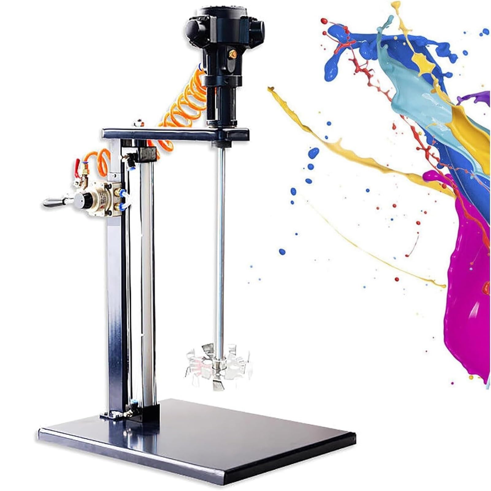 Mezclador de soporte neumático de 5 galones/20 galones, máquina mezcladora de pintura, elevación automática, velocidad 1500-3000r/min, for disolvente de tinta líquida viscosa de revestimiento de pintu