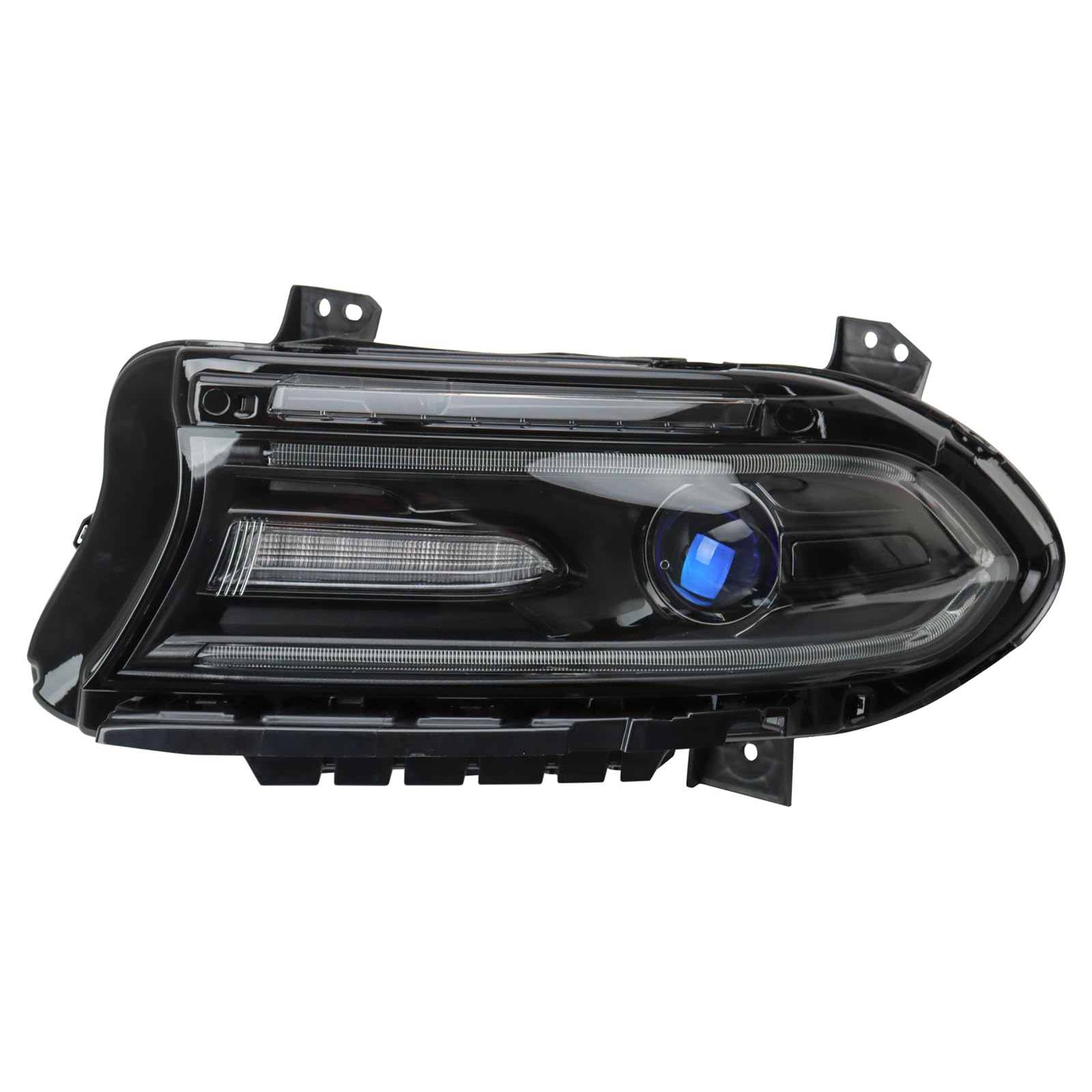 TRQ Driver Side Headlight Assembly Halogen Compatible with 2015-2016 Dodge Charger CH2502270