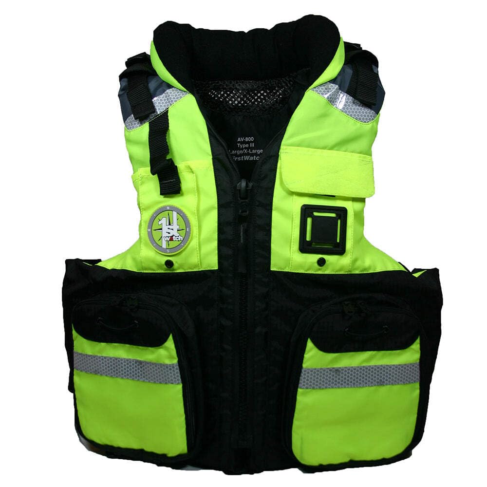 First Watch AV-800 Four Pocket Flotation Vest - OD Green - Large to XL