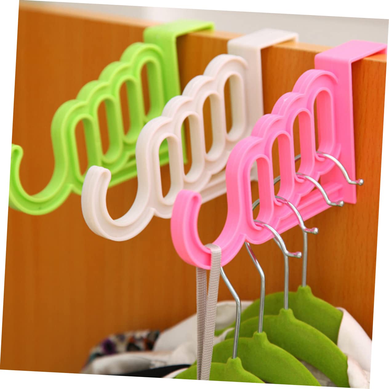 LYGXWJFC Perchero para Colgar Ropa sobre la Puerta Perchero de plástico Ganchos de plástico para Colgar Ganchos Traseros para Puerta Colgador Trasero para Puerta Perchero para Colgar detrás de la