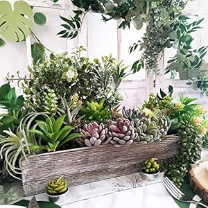   1-Pcs-Wood-Planter-Box-Rectangle-Whitewashed-Wooden-Rectangular-Planter-Decorative-Rustic-Wooden-Box-with-Inner-Plastic-Box-173-L-x-78-W-x-3-H-Floral-Natural-Centerpieces-Rustic-Wedding-Decor