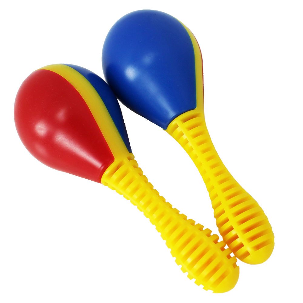 A-Star AP5101 Small Hands Plastic Maracas, Red/Blue, Pair