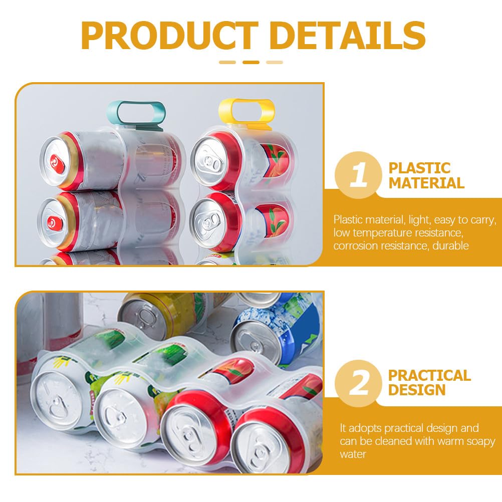 Gatuida 3 soportes para latas para refrigerador, organizador y dispensador de latas de refrescos, almacenamiento de bebidas para refrigerador de cocina, soporte para latas de bebidas de despensa