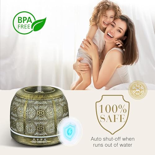 Arvidsson 500Ml Diffusers For Essential Oils, Metal Essential Oil Diffuser For Large Room, Ultrasonic Aromatherapy Diffuser For Home #TOP5