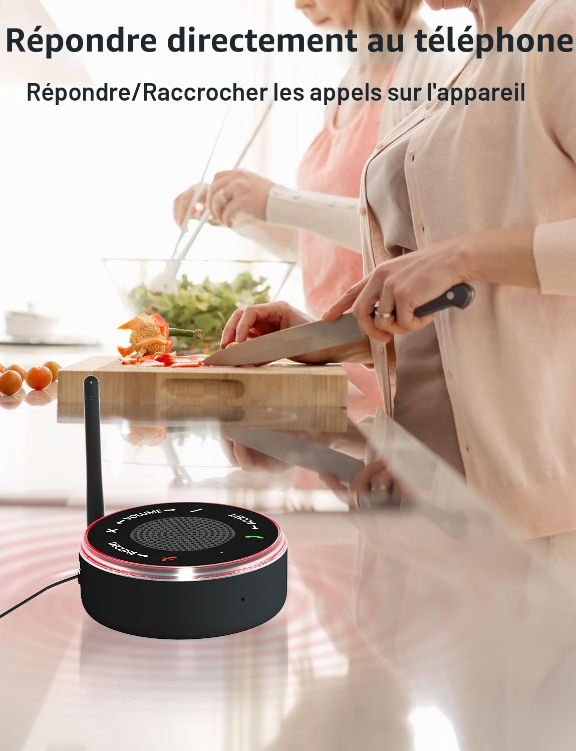 Amplificateur de sonnerie de téléphone portable 110 dB pour personnes âgées et malentendantes