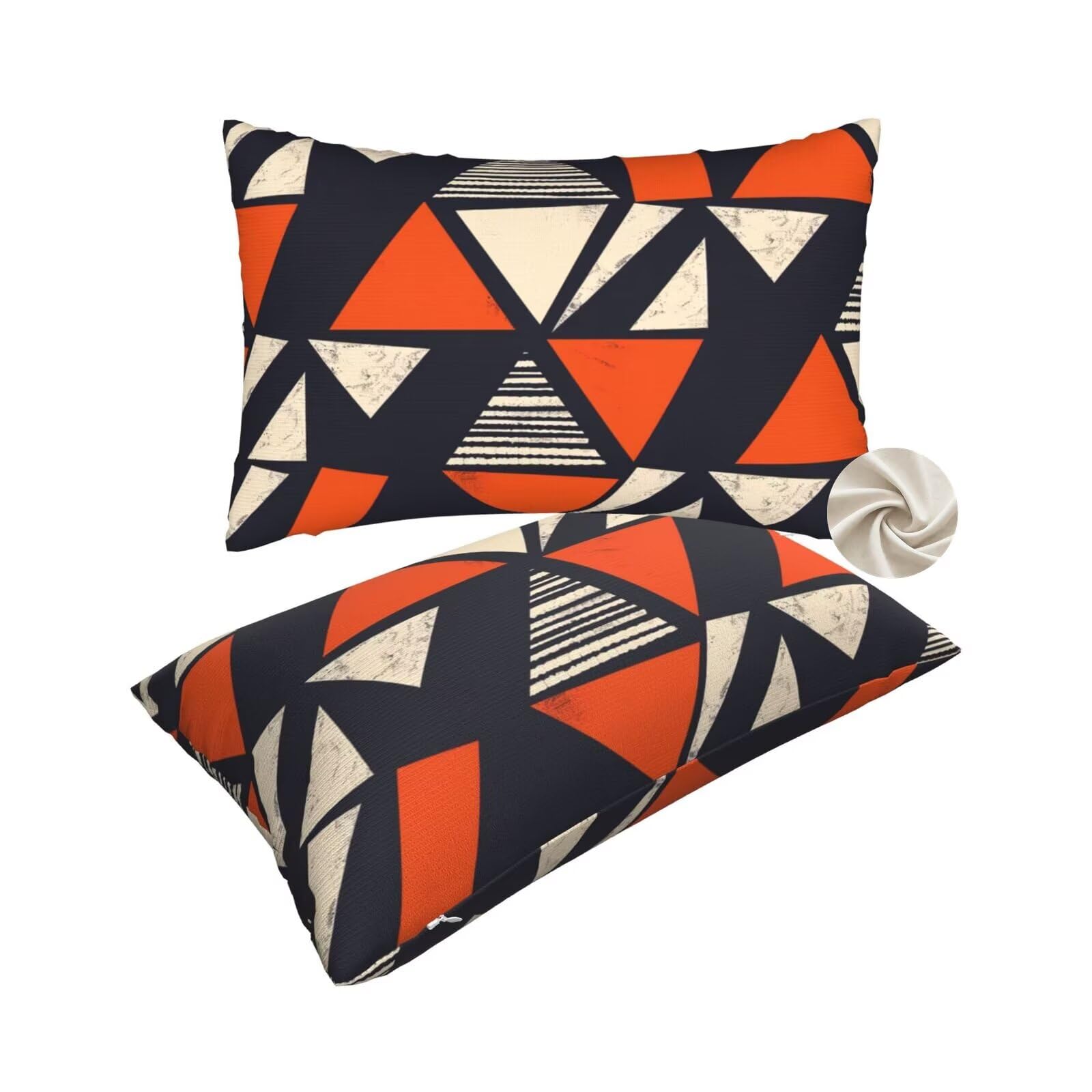 Housse de coussin géométrie douce 40x60 cm pour un lit et canapé chic et élégant