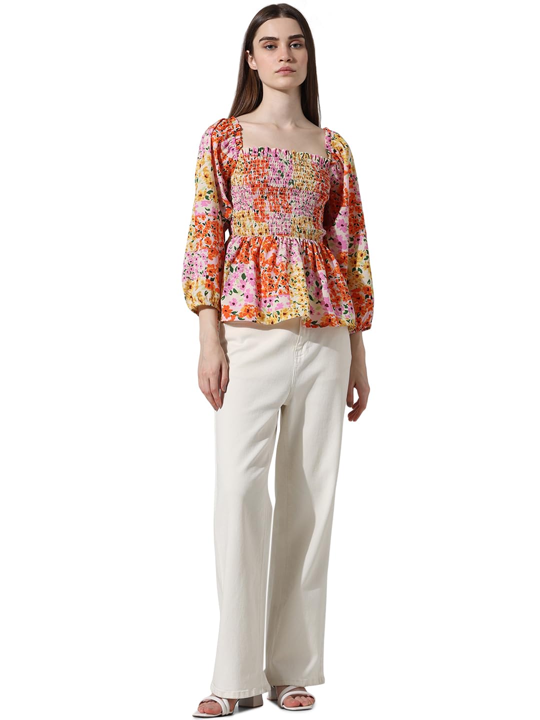 only Women's Polyester Floral Relaxed Fit T-Shirt-picture-23