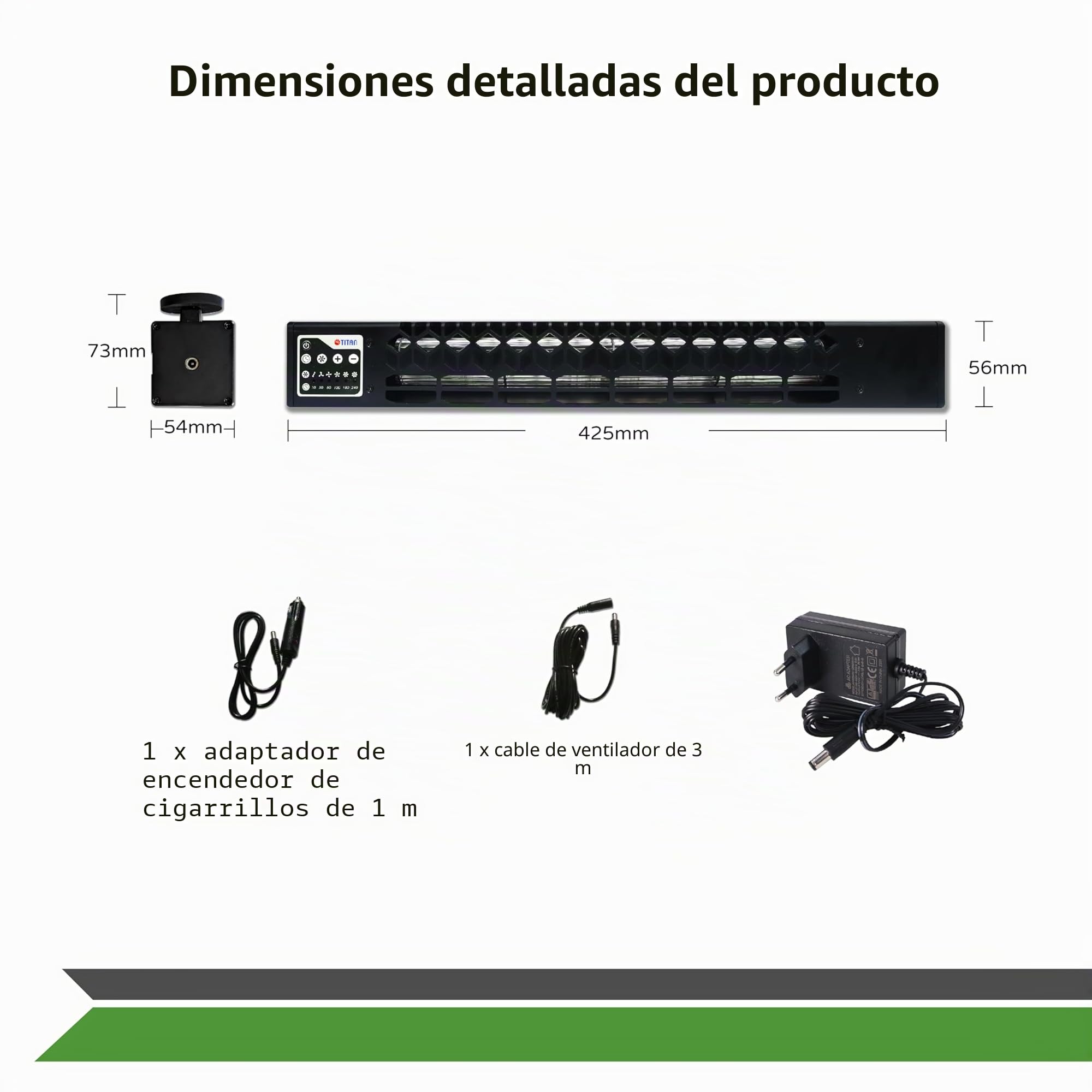 TITAN - Ventilador magnético y portátil IP55 para camping, navegación, cocina y uso doméstico - Compañero esencial para autocaravanas, TTC-SC60(B)