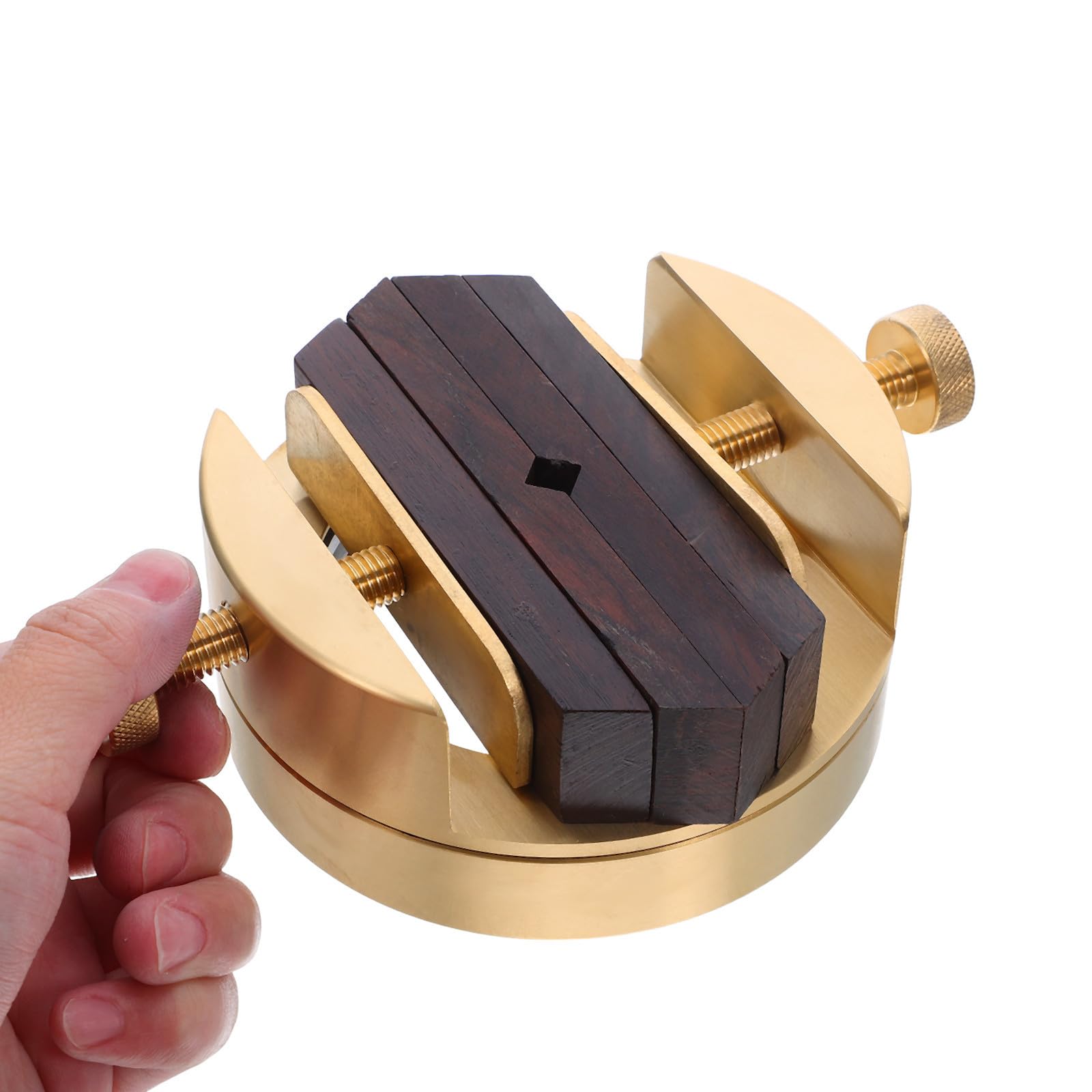 USHOBE Étau Rotatif en Laiton pour Gravure de Sceaux et Pierre, Compact