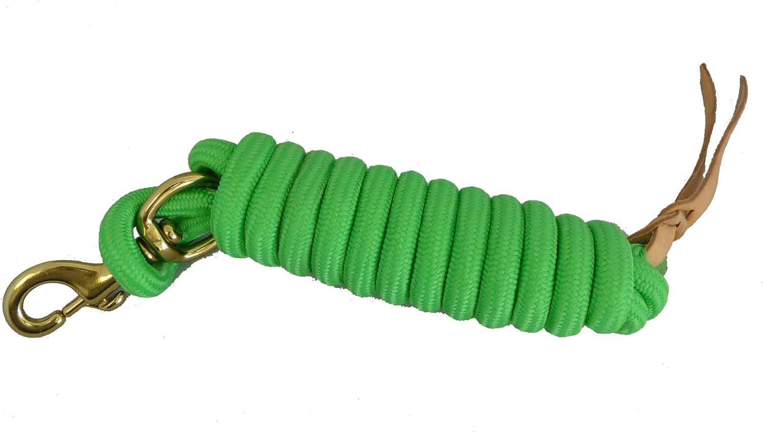 AJ Tack 9 Foot Nylon Lead Rope with Leather Popper