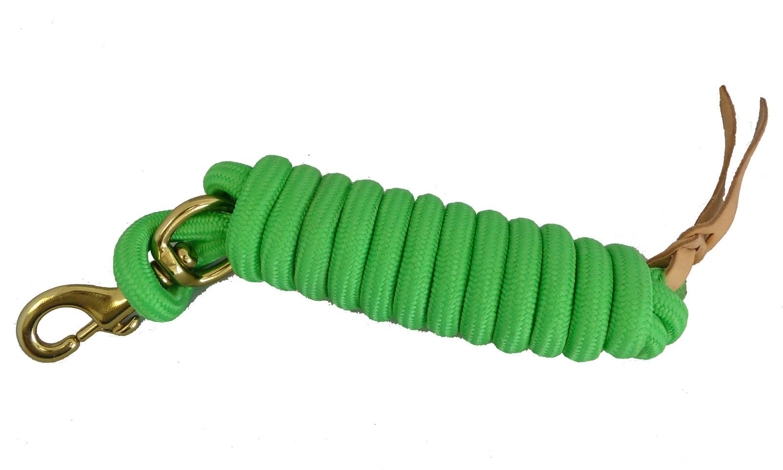 Vaquero Caballo de Nylon Cuerda de Plomo con Cuero Popper 9 "x 5/8"