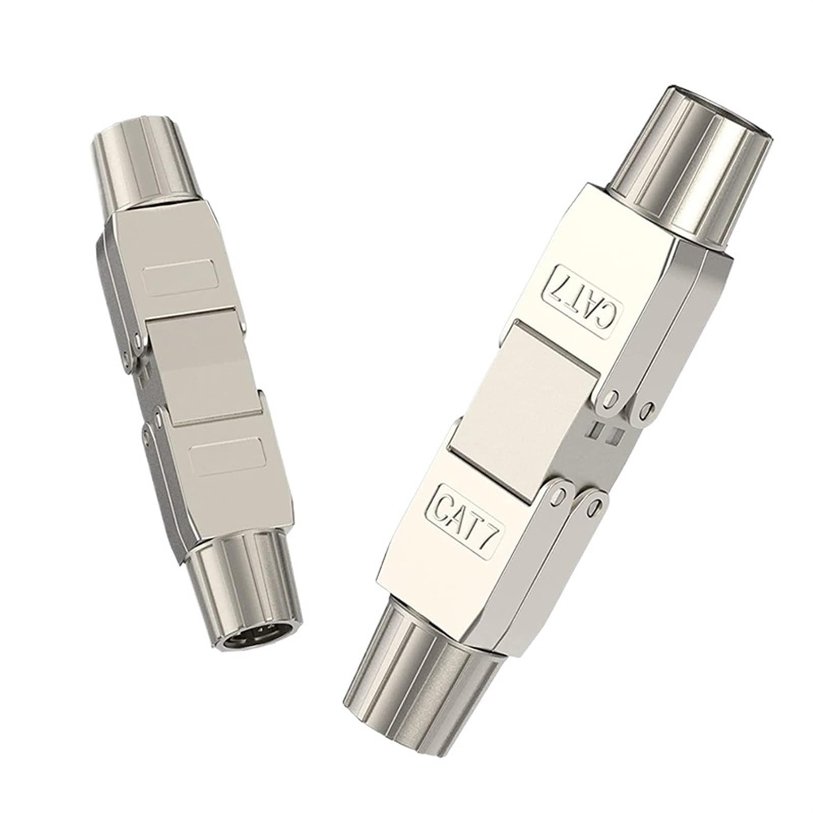GEDIZ Tool-Free RJ45 Coupler Shielded, Tool Less Ethernet Cable Extender PoE+ for Cat7/Cat6a/Cat6 Network Cables, Silver (Color : CAT7)-image-9