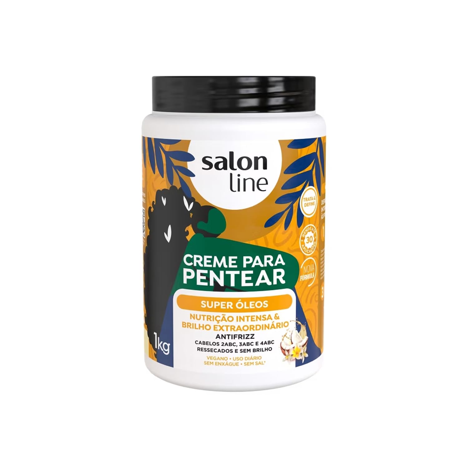 Salon LineTreatment (Combing Cream) - 1000 Ml - (Collection - Super Oils 33.81 Fl Oz)[Amazon-developed Certification] Compact by Design