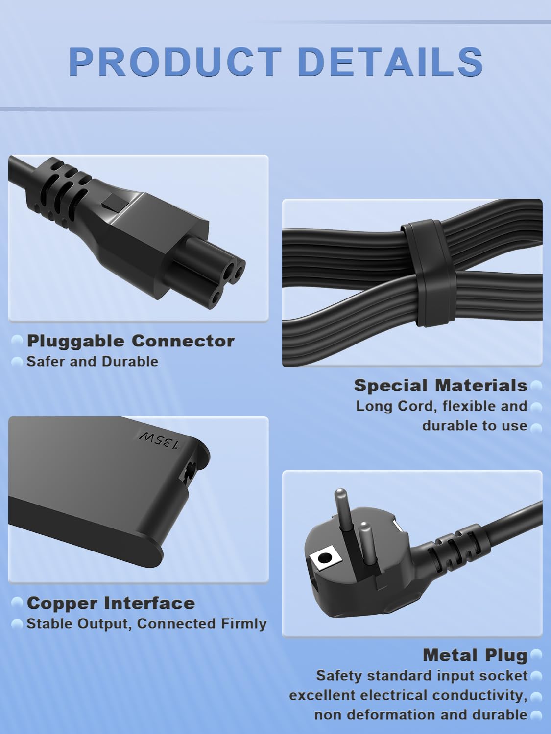 135W USB-C Alimentatore Compatibile Con Lenovo ThinkPad Z16 P16s L16 L15 E16 E15 T16 T15 Yoga Slim/Pro 7 9 & IdeaPad Pro 5 Legion Y740S Portatile ADL135YSDC3A SA10R16963 Alimentatore