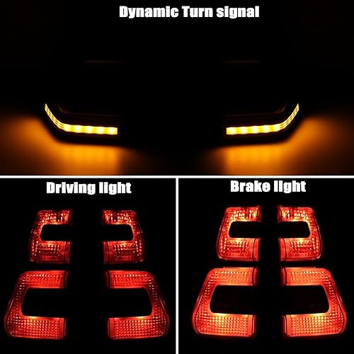 Miniatura 7 de Luces traseras de coche para Toyota para Prado 2013-2017 luces traseras luz de señal de giro luz de freno de estacionamiento luz de conducción luz